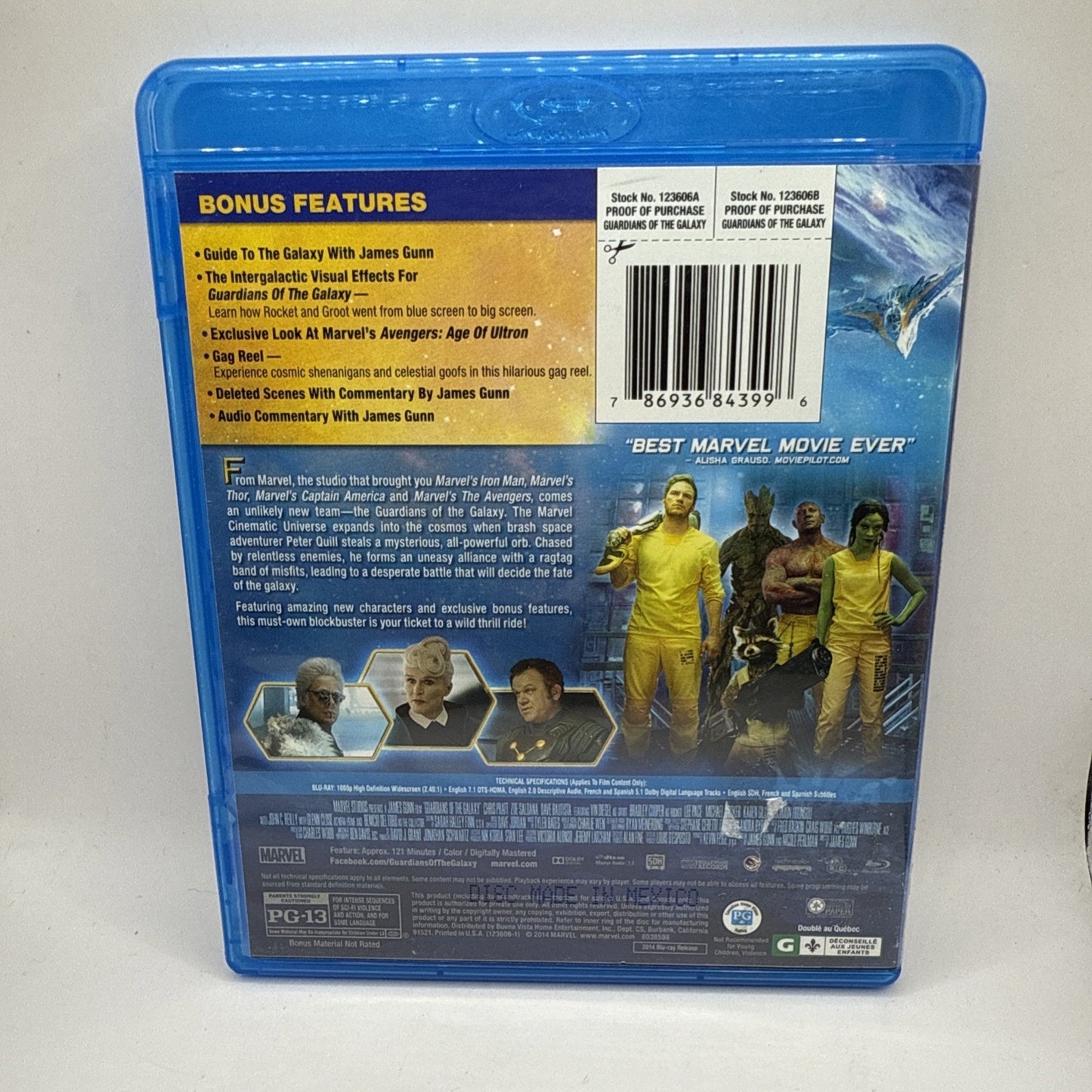 Marvel's Guardians of the Galaxy (Blu-ray, 2014) Movie - Chris Pratt