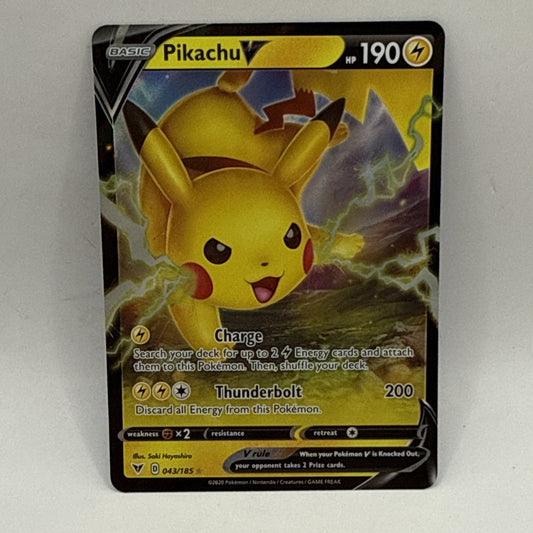 Pikachu V 043/185 - Vivid Voltage - Ultra Rare Holo Pokemon Card NM