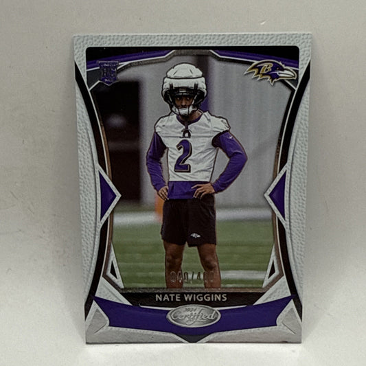 Nate Wiggins 2024 Panini Certified RC /400 #121 Baltimore Ravens ROOKIE