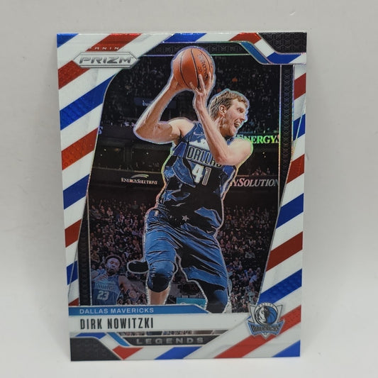 2024-25 Panini Prizm Dirk Nowitzki RED WHITE BLUE PRIZM #272 Mavs