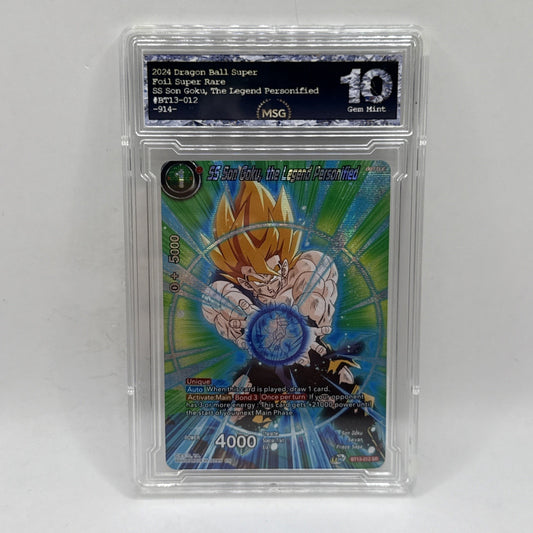 DRAGON BALL SUPER SS SON GOKU, THE LEGEND PERSONIFIED GRADED 10 GEM MINT