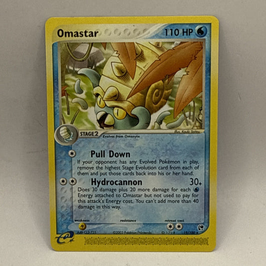 Omastar - 2003 Pokemon EX Sandstorm - #19/100 LP Tcg Card E Reader