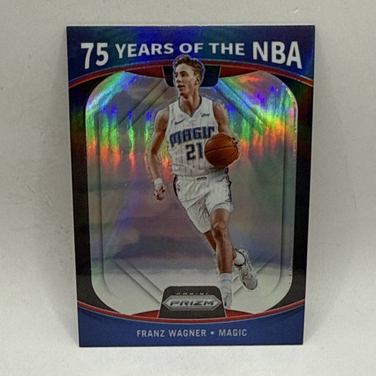 2021-22 Panini Prizm Franz Wagner Rookie RC 75 Years of the NBA Silver NBA Magic