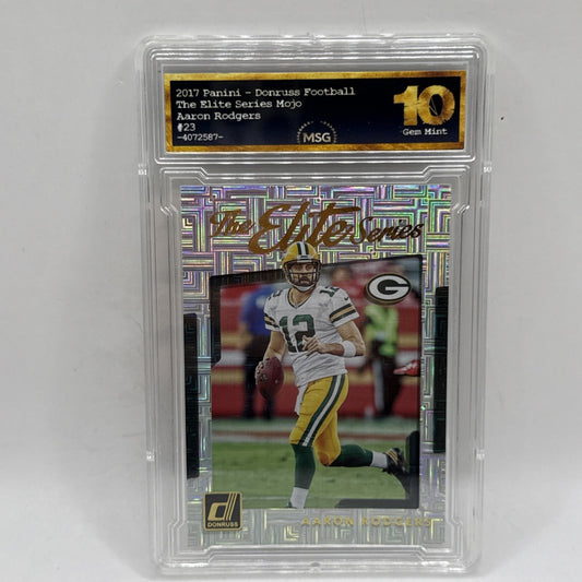 2017 Donruss The Elite Series #23 Aaron Rodgers Graded 10 He Mint NFL Packers QB