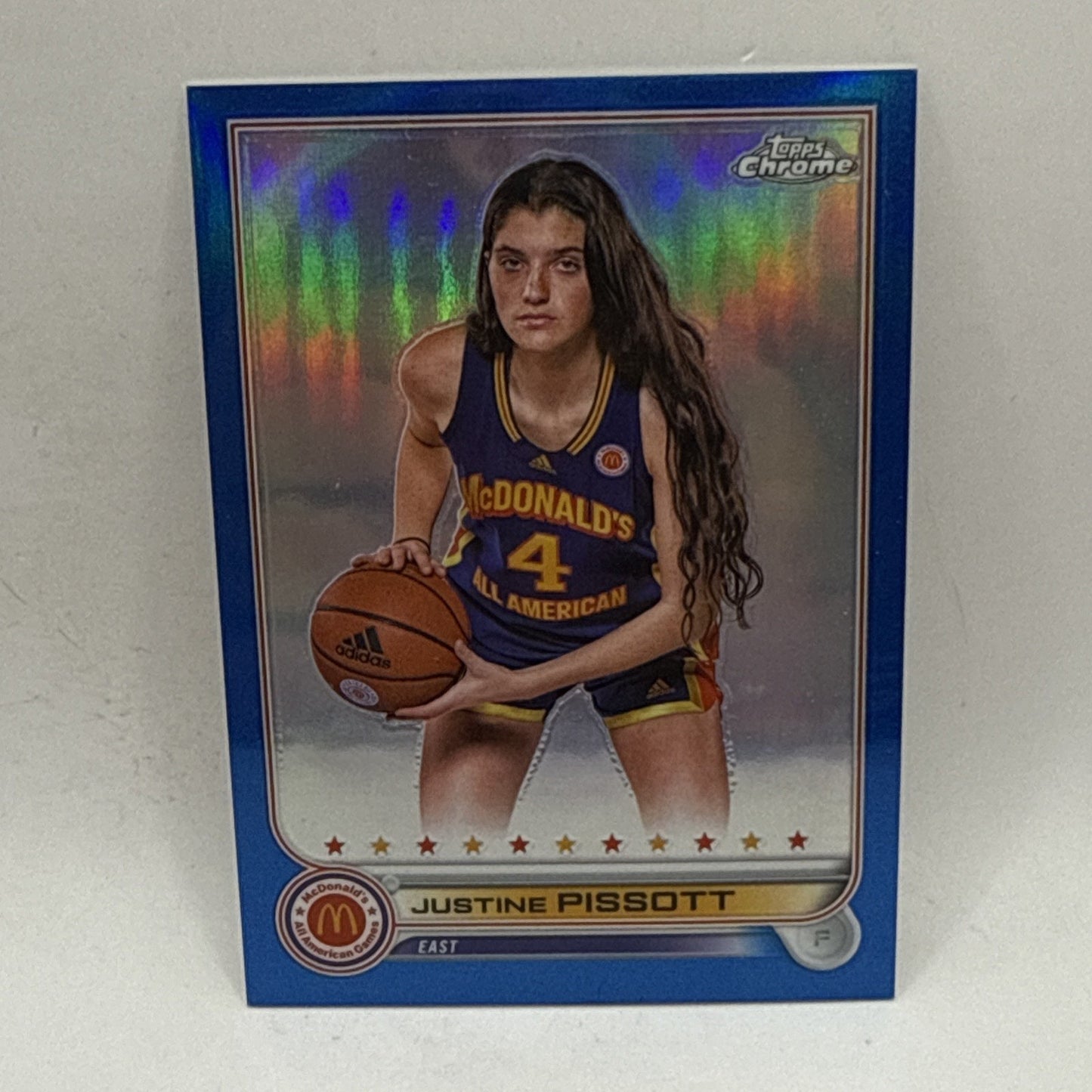 2022 Topps Chrome McDonald's All American Blue Refractor /99 Justine Pissott #81