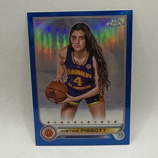 2022 Topps Chrome McDonald's All American Blue Refractor /99 Justine Pissott #81