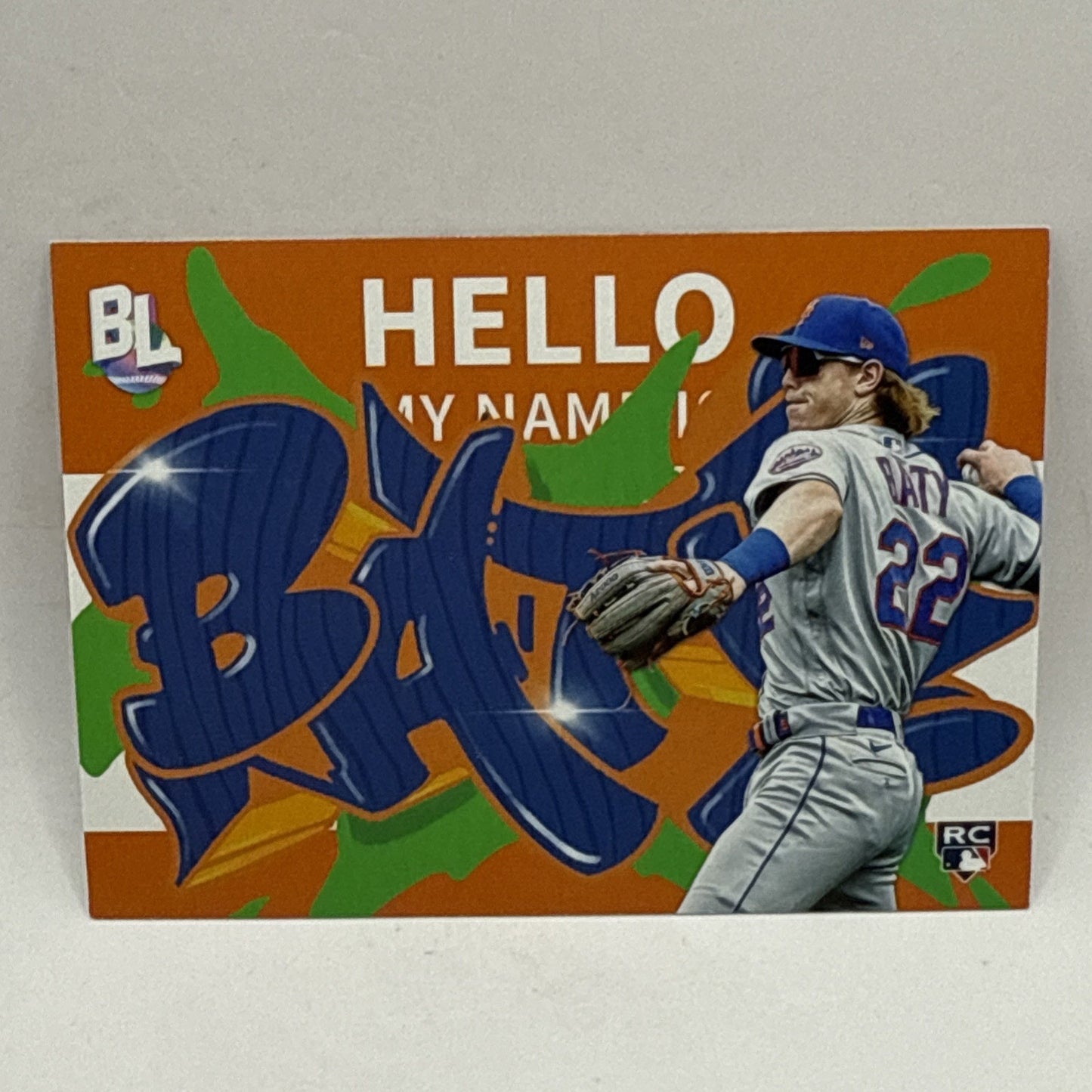 2023 Topps Big League Brett Baty RC Rookie Hello My Name Is Roll Call RC-7 Mets