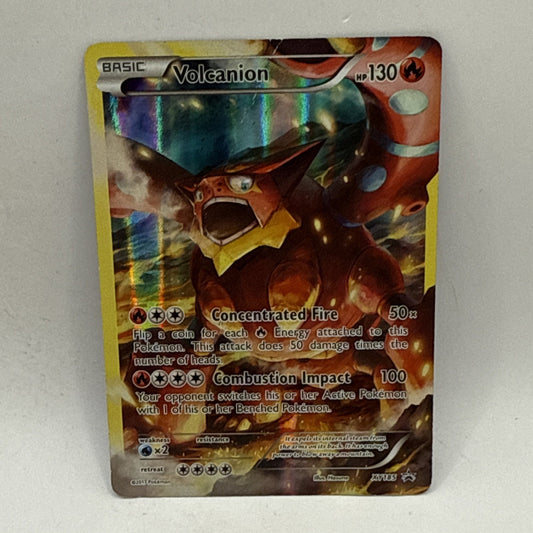 Pokémon TCG Volcanion XY XY185 Holo Black Star Promo Collectible Card HP DMG