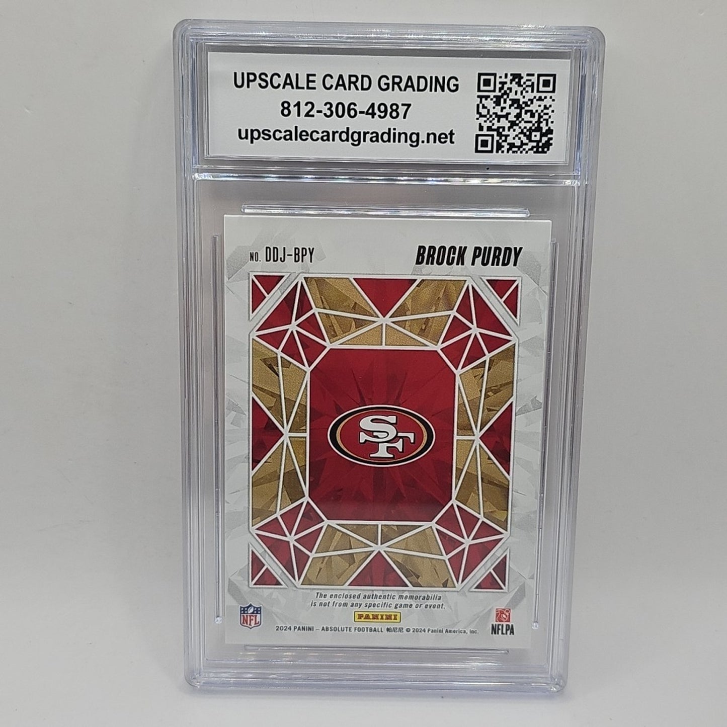 2024 Panini Absolute BROCK PURDY DRAFT DIAMONDS JERSEY PATCH 49ERS Graded 10
