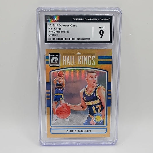 2016 Donruss Optic 10 Chris Mullin Hall Kings Orange /199 NBA Graded CGC 9