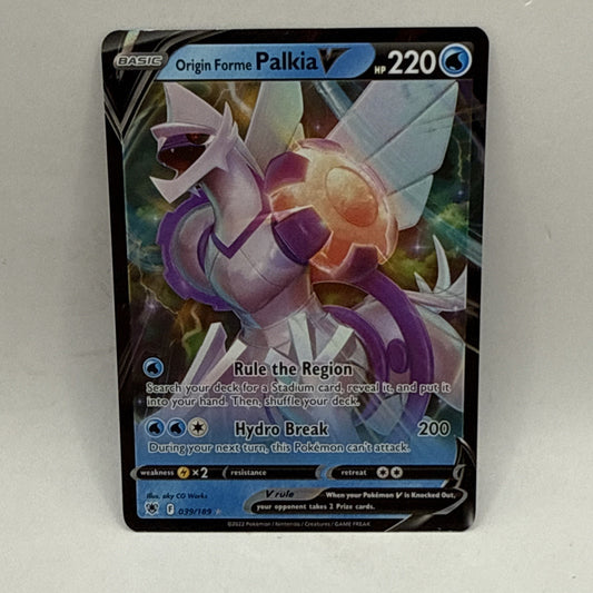 Origin Forme Palkia V 039/189 Swsh10: Astral Radiance Holo LP Trading Card