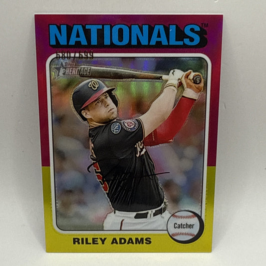 2024 TOPPS HERITAGE #368 RILEY ADAMS CHROME /699 WASHINGTON NATIONALS