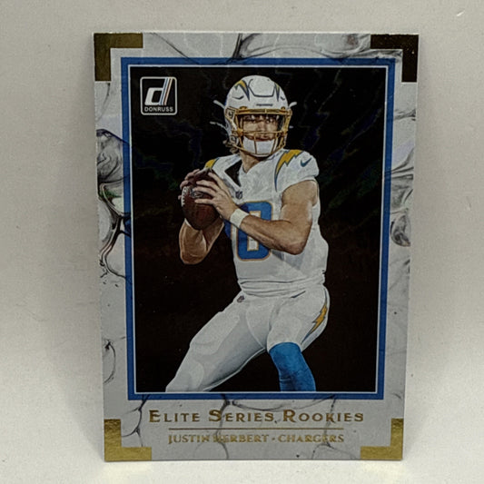 2020 Donruss #ESR-JH Justin Herbert Elite Series Rookies NFL Chargers Card