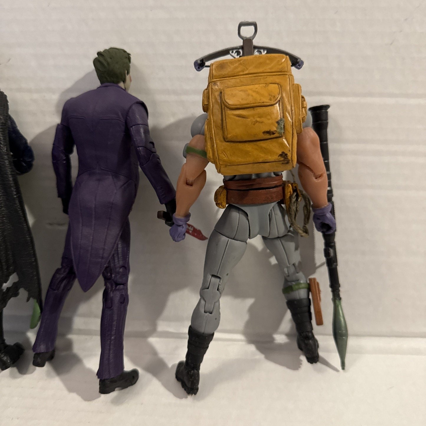 DC Multiverse Batman & Joker Toy Action Figure Lot + Random Weapon Accessories