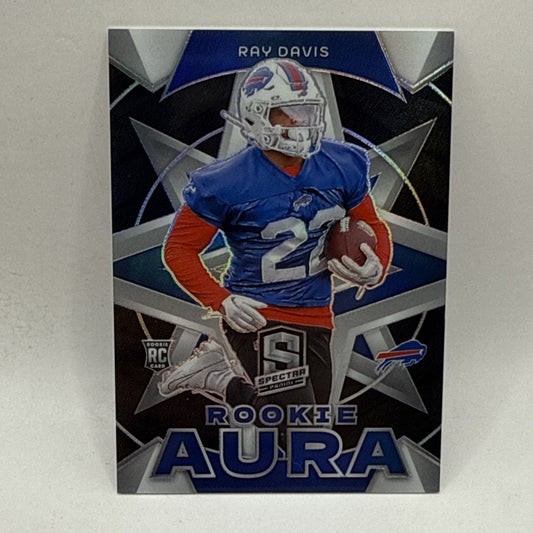 2024 Panini Spectra Football Rookie Aura Ray Davis /125 NFL Buffalo Bills Card