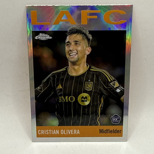 2024 Topps Chrome MLS Cristian Olivera Rookie RC 1964 Refractor #64T-8 LAFC