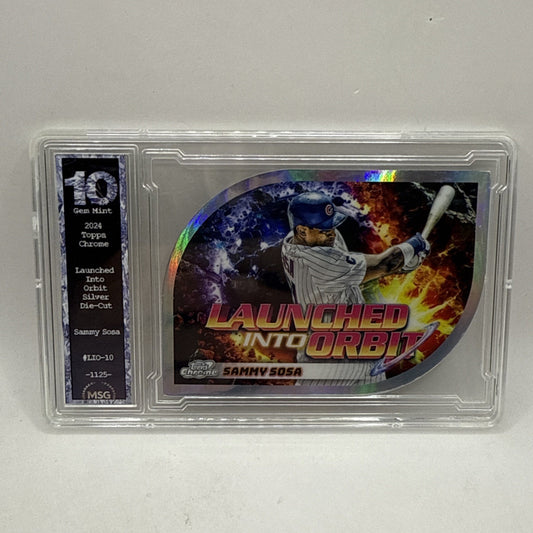 Sammy Sosa 2024 Topps Cosmic Chrome Launched Into Orbit #LIO-10 MLB Graded 10
