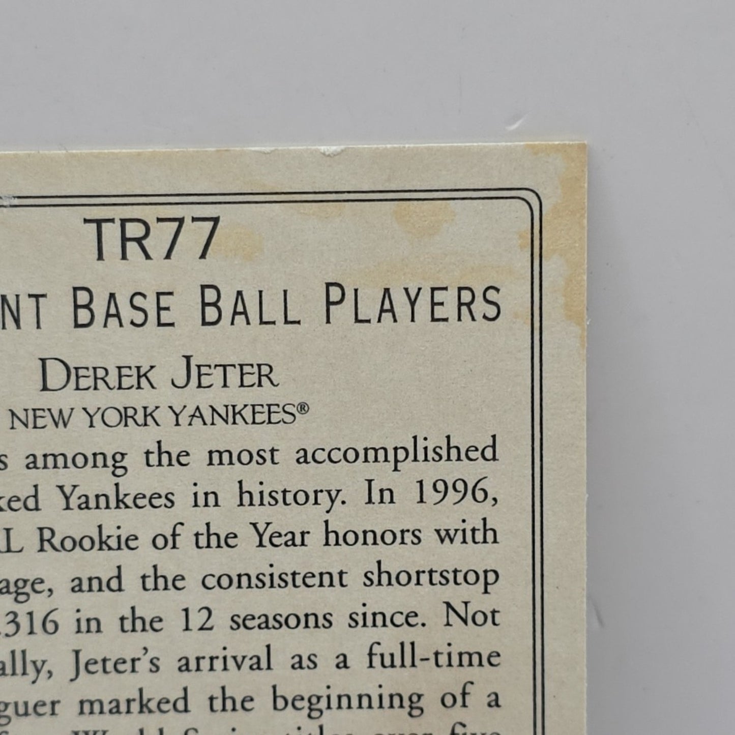 2009 Topps Turkey Red Baseball Derek Jeter Card #TR77 New York Yankees MLB