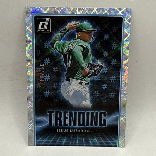 2021 Panini Donruss - Trending Jesus Luzardo #TR8 Silver /349 MLB Oakland