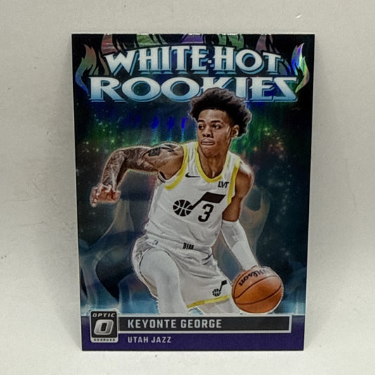2023-24 Optic Keynote George White Hot Rookies Purple Holo RC # 12 SP Utah Jazz