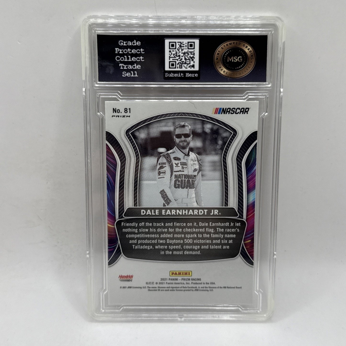 2021 Prizm Racing - DALE EARNHARDT JR - Legends - #81 Orange NASCAR Graded 9