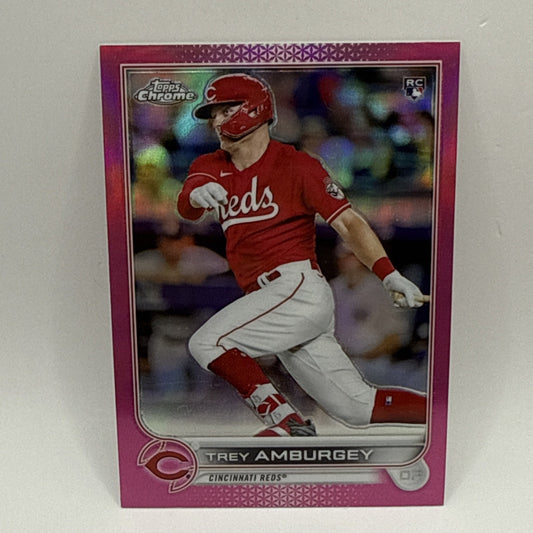 Trey Amburgey 2022 Topps Chrome Pink Refractor #61 Rookie RC Cincinnati Reds