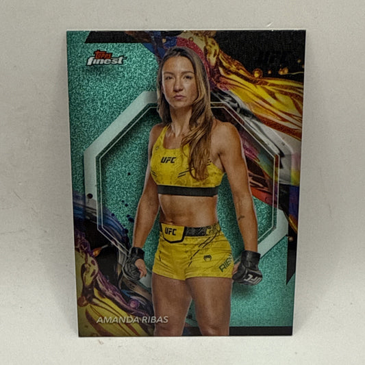 2024 Topps Finest UFC Amanda Ribas Uncommon Aqua Green Glitter #144
