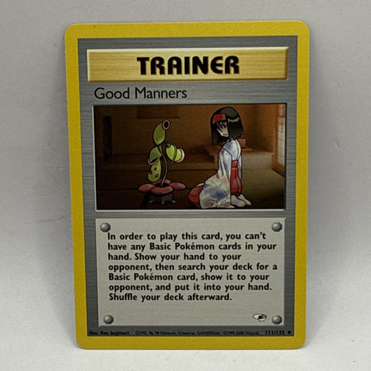 Good Manners 111/132 Gym Heroes Regular Pokemon TCG - HP Collectible Trainer