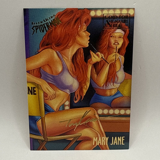 Spider-Man Mary Jane Gold Foil Signature 1995 Fleer Ultra 37 Tom Tonkin