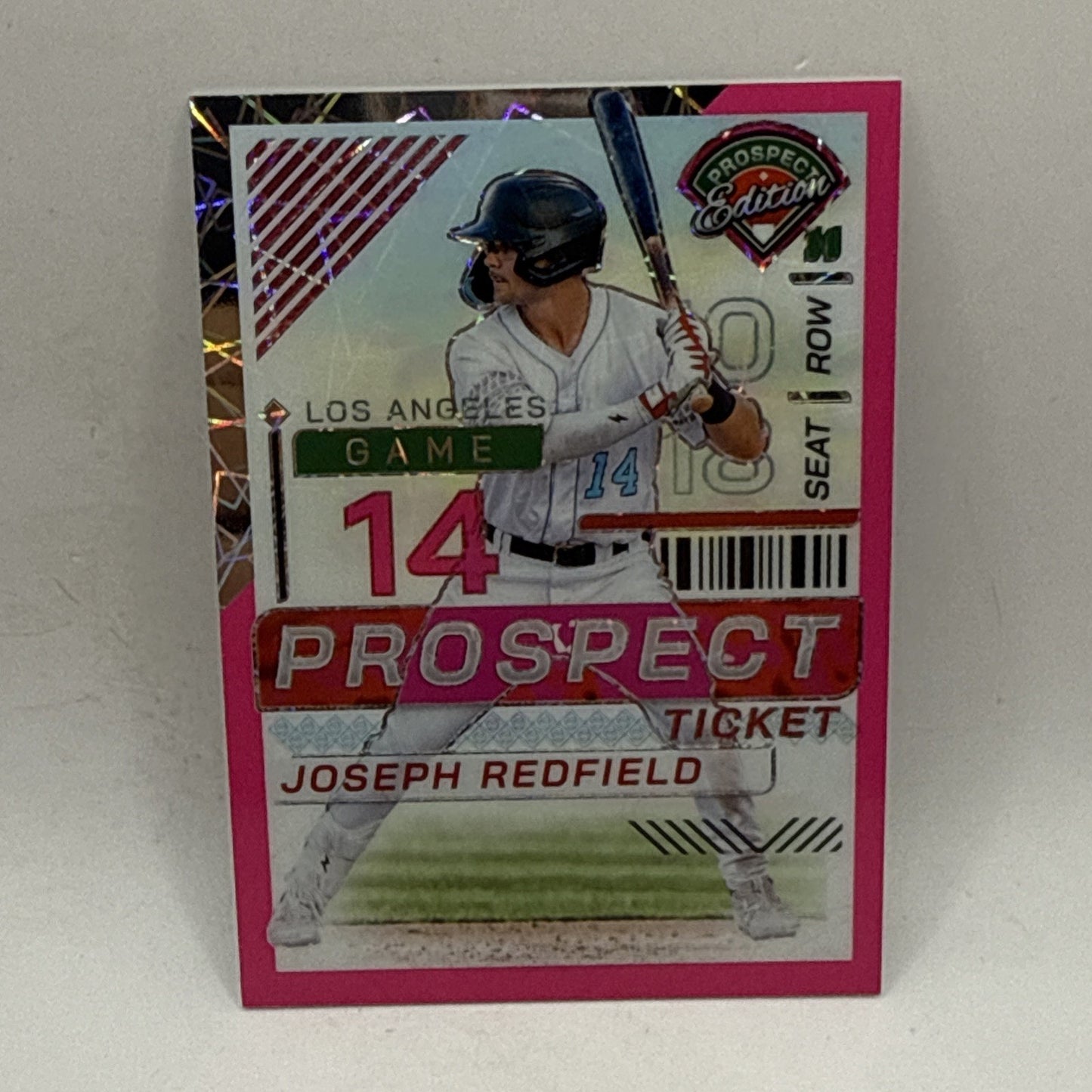 Joseph Redfield 2024 Panini Prospect Edition Pink Velocity /79 Angels MLB