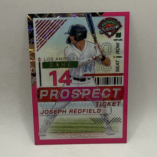 Joseph Redfield 2024 Panini Prospect Edition Pink Velocity /79 Angels MLB