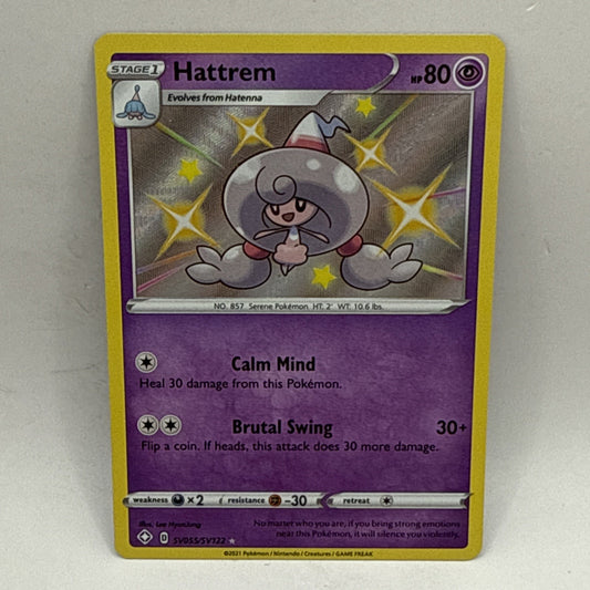 Hattrem SV055/SV122 Shining Fates Shiny Holofoil Rare Pokemon TCG - LP