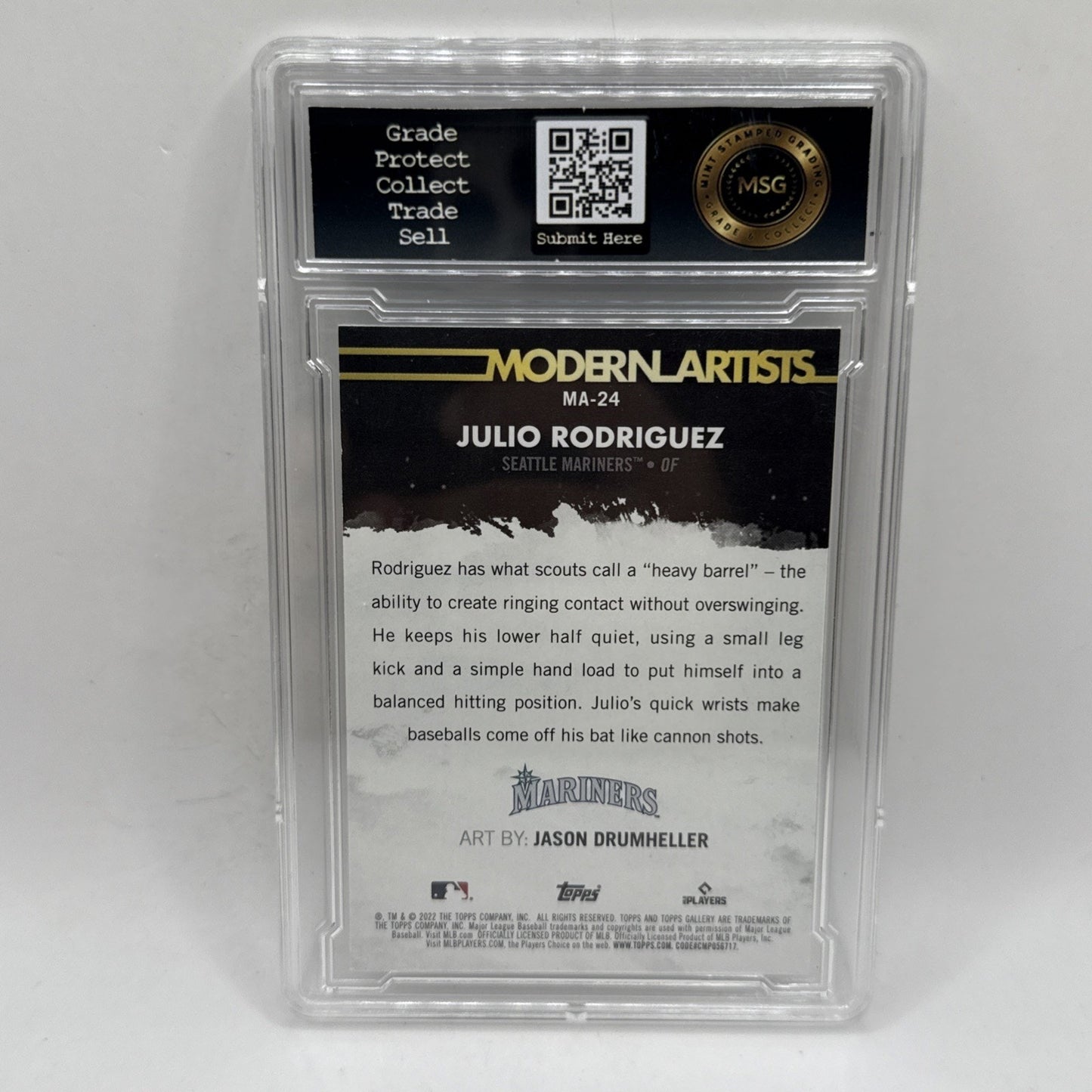 2022 Topps Gallery Julio Rodriguez Modern Artists RC #MA-24 Mariners Graded 9