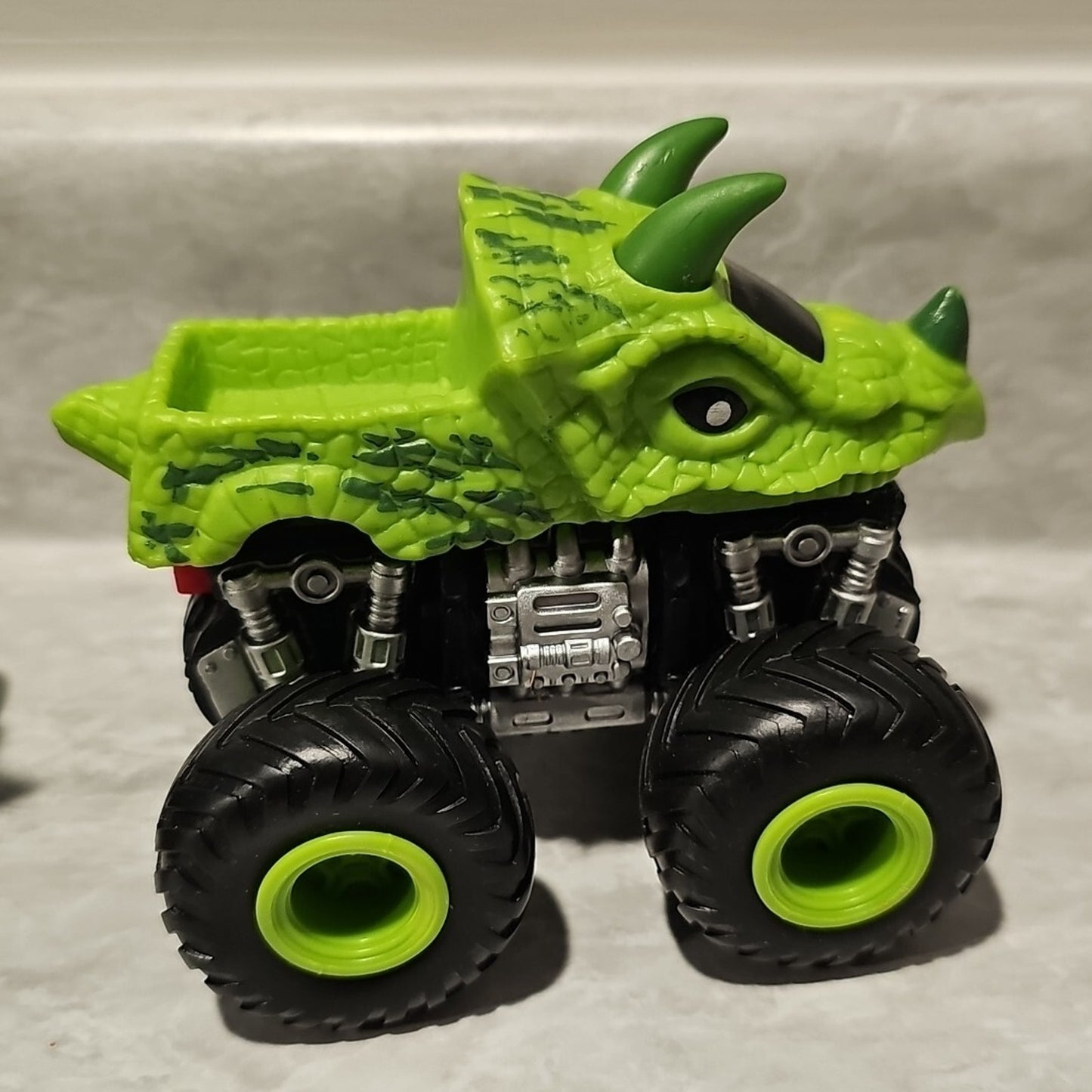 Monster Truck Play Dinosaur Green & T T-Rex Blue 4 x 4 Offroad Plastic Toys