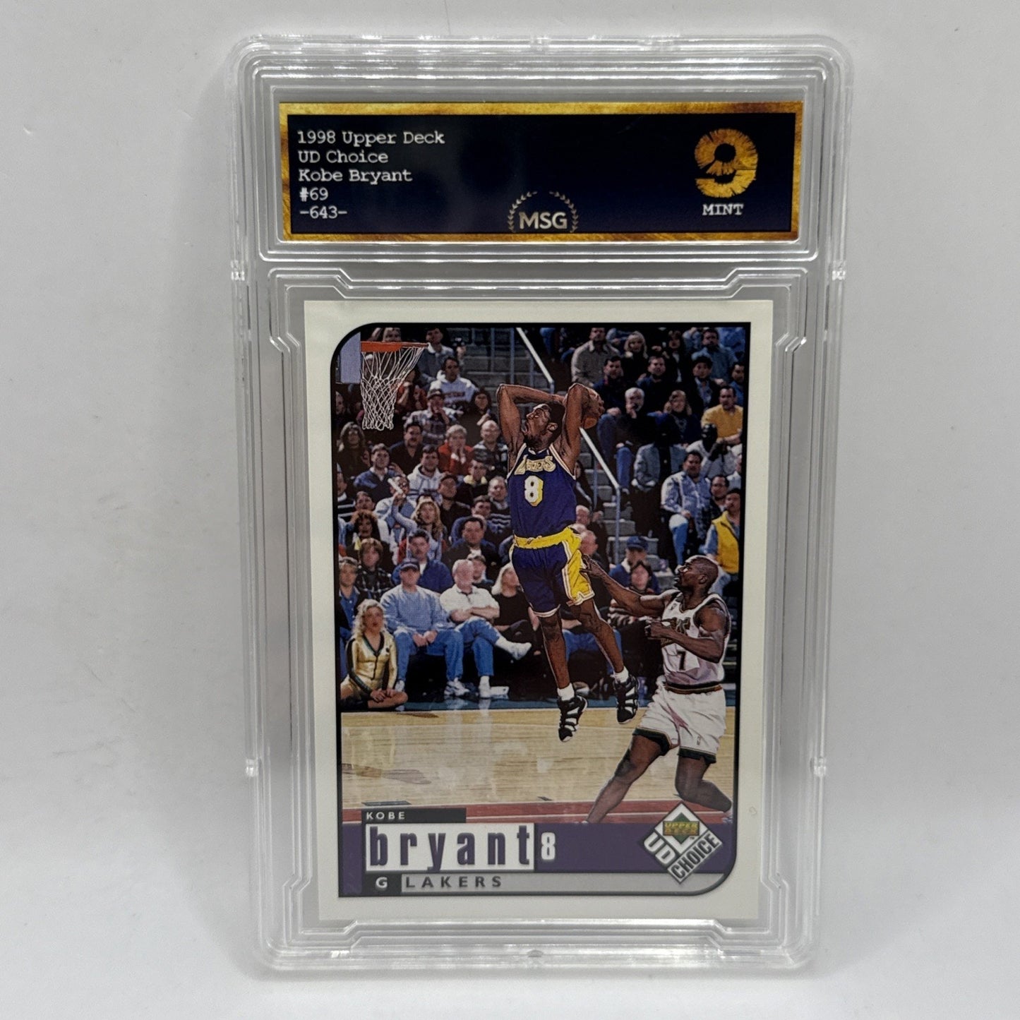 1998-99 UD Choice Preview #69 Kobe Bryant Los Angeles Lakers NBA Graded 9