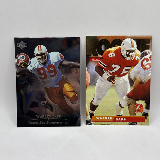 1995 SkyBox Warren Sapp ROOKIE Tampa Bay Buccaneers #179 HOF