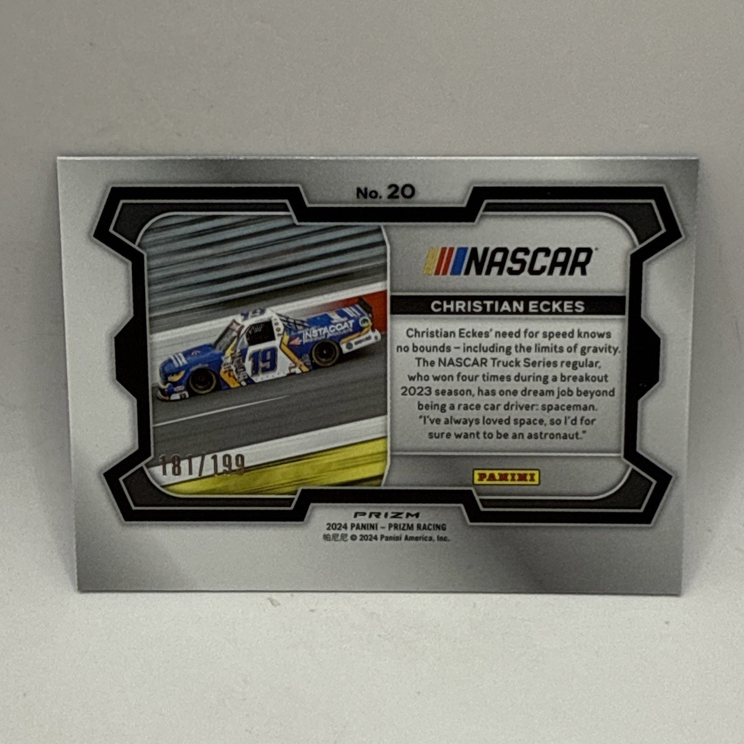 2024 Panini Prizm Racing Rajah Caruth Blue Rides SP /199 NASCAR Short Print