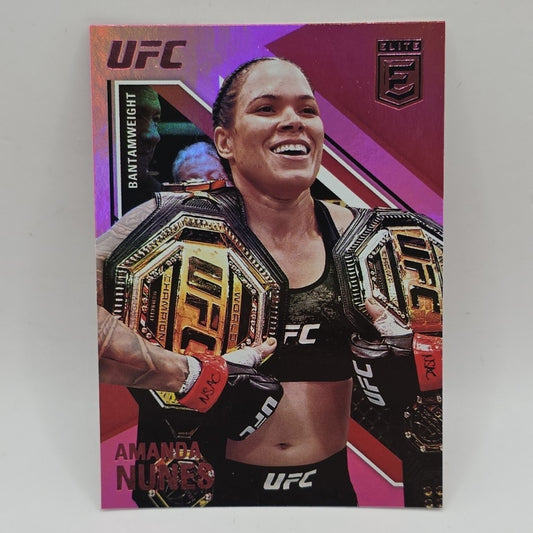 2021 Panini Chronicles UFC #145 Amanda Nunes Pink MMA Fighter Trading Card