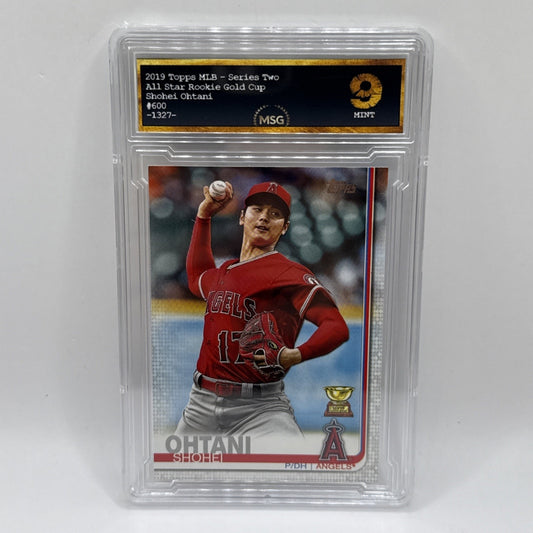 2019 Topps Shohei Ohtani #600 Topps Rookie Gold Cup Graded 9 Angels Dodgers