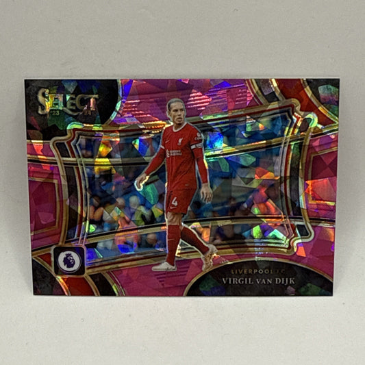 VIRGIL VAN DIJK select 2023-24 pink cracked ice field level Soccer Card