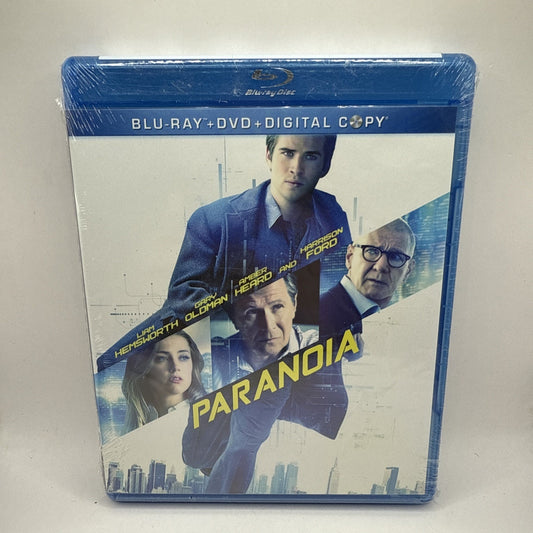 Paranoia (Blu-ray/DVD, 2013) Liam Hemsworth New Factory Sealed Harrison Ford