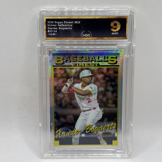 2024 Topps Finest Xander Bogaerts Baseball's Finest Silver Refractor Graded