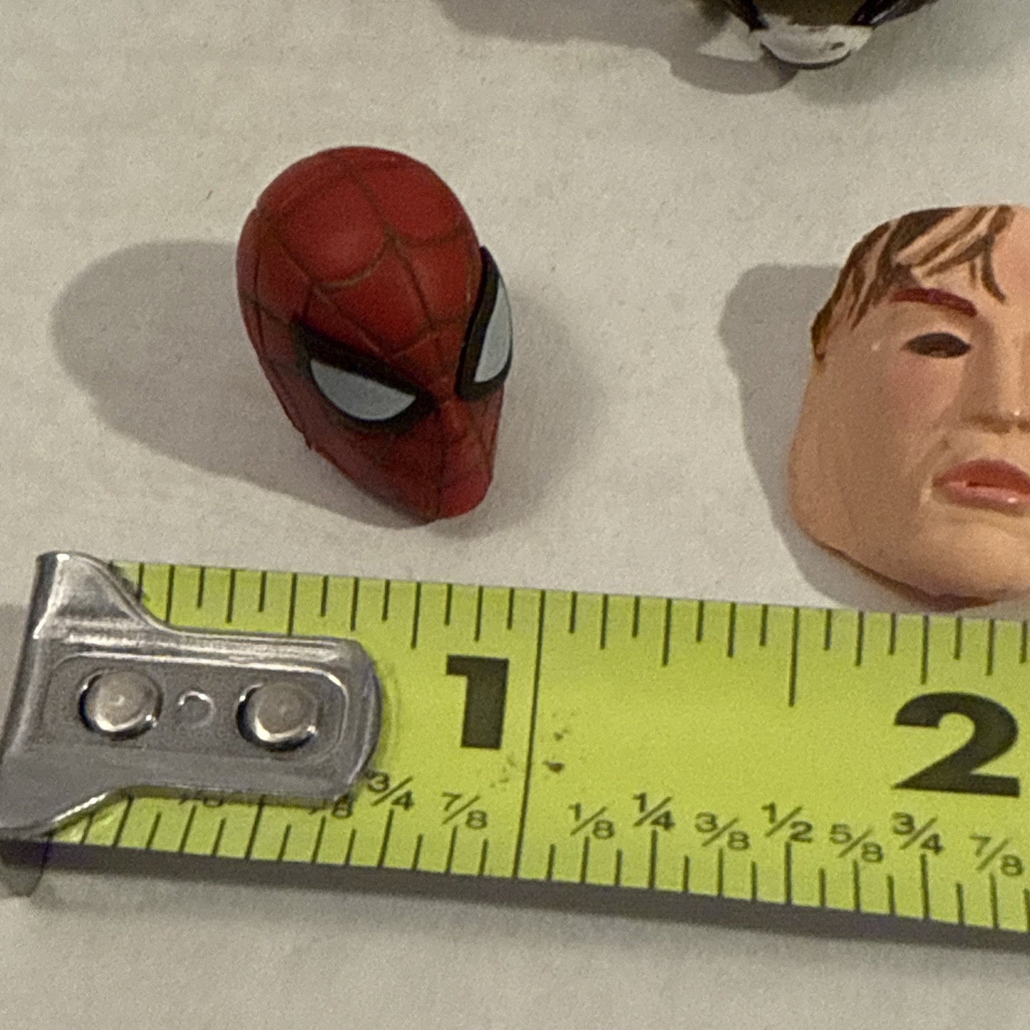 Lot Of Toy Action Figure Heads & Masks - Spider-Man, Mike Tyson, Joker, Drake