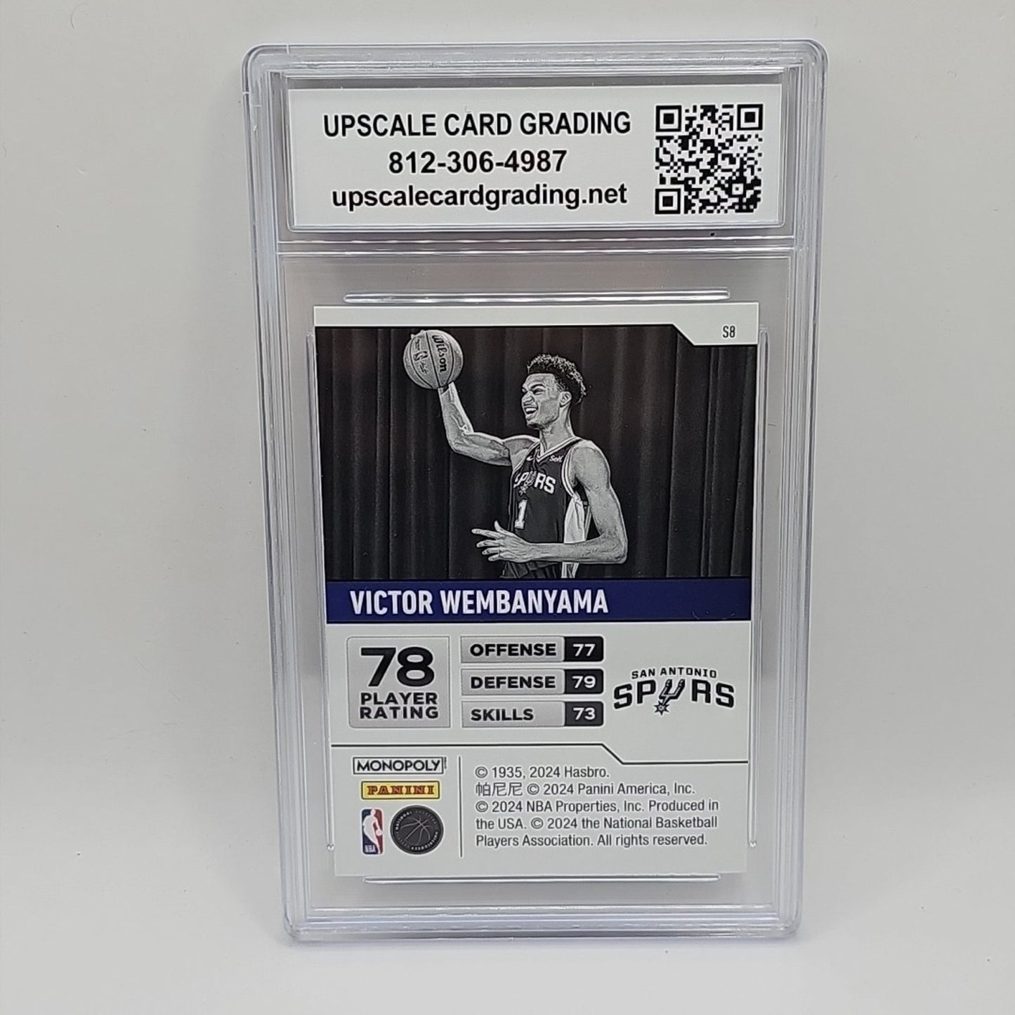 2023 PANINI PRIZM MONOPOLY STARTER DECK #S8 VICTOR WEMBANYAMA ROOKIE RC GRADE 9
