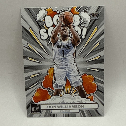 2023-24 Donruss BOMB Squad #9 Zion Williamson PELICANS! NBA Card