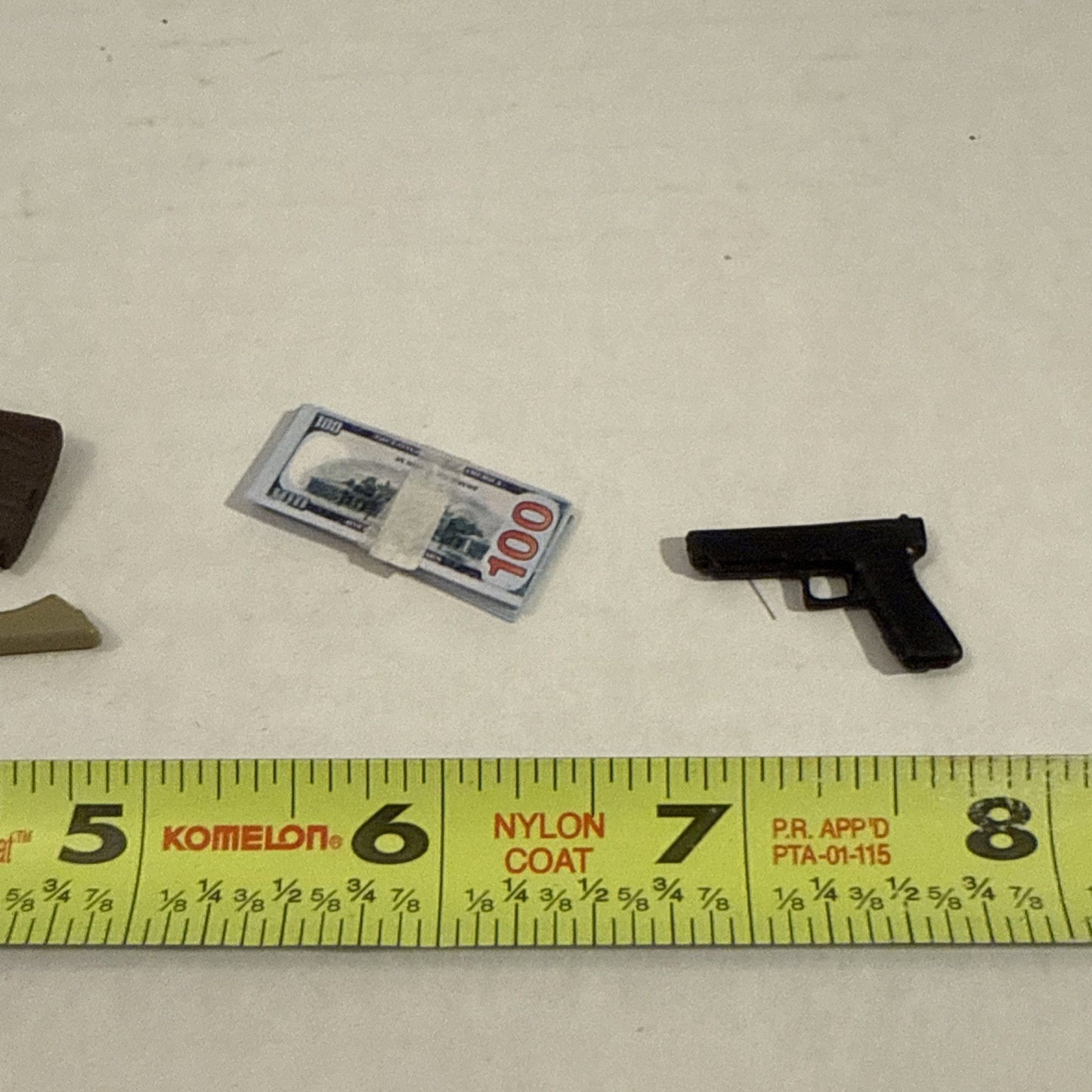 Lot Of Toy Action Figure Weapons - Mini Gun Accessories - Play Set - Play Money