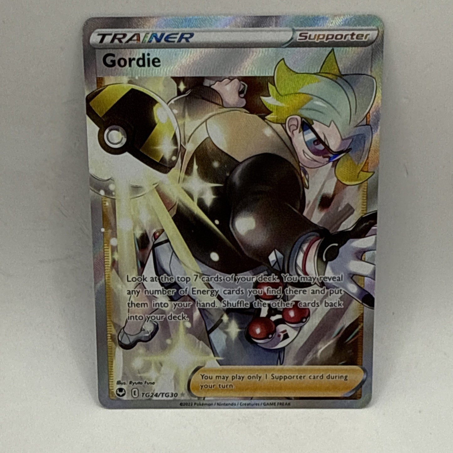 Pokémon TCG Gordie SWSH12: Silver Tempest Trainer Gallery TG24/TG30 Holo NM