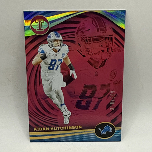 2023 Panini-Illusions Aidan Hutchinson RC /399 Pink Parallel Detroit Lions NFL