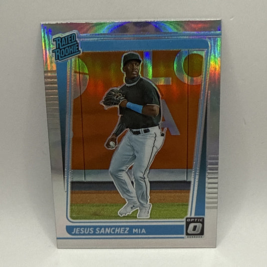 2021 Donruss Optic Rated Rookies #86 Jesus Sanchez - Miami Marlins Silver Holo