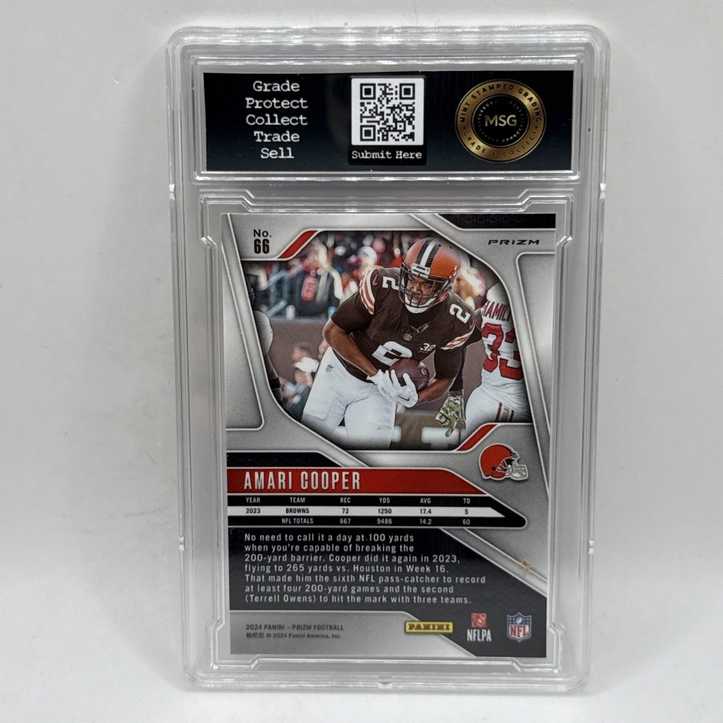 2024 Panini Prizm - Amari Cooper #66 Red White & Blue Prizm Graded 9 NFL